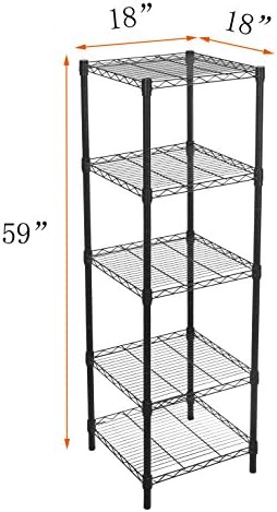 HollyHOME 5 Shelves Adjustable Steel Shelving Rack