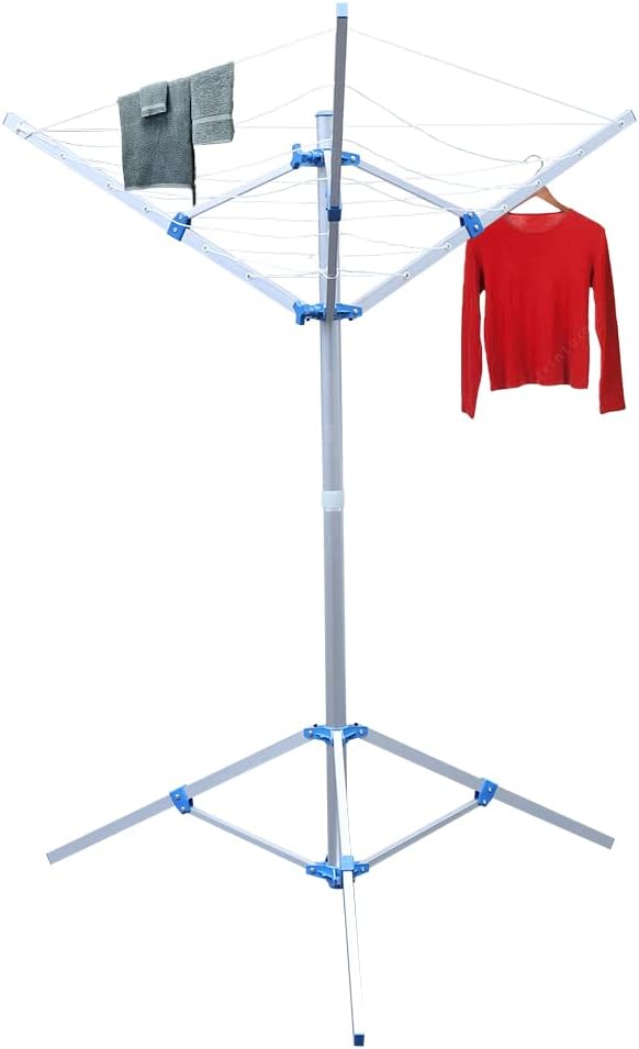 Rotary Clothes Drying Rack 60 Inch 3 Arms Metal