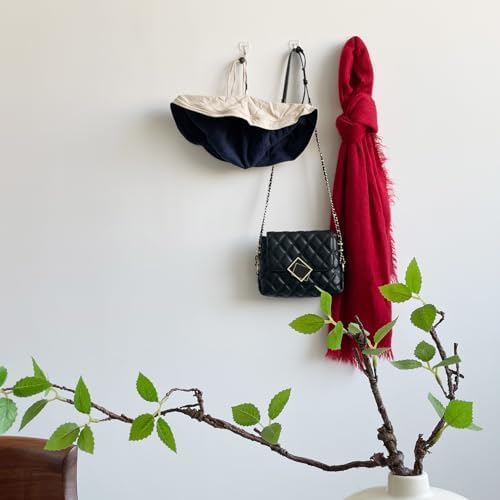 15 Clear Wall Hooks with 20 Strips No Damage No Tools