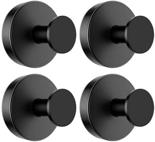 BKV Suction Cup Hooks for Glass Window 4 Pack Black