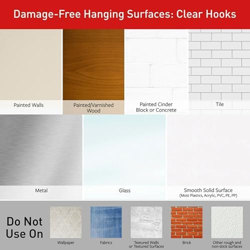 3M Command Clear Hanging Hook Large 4lbs