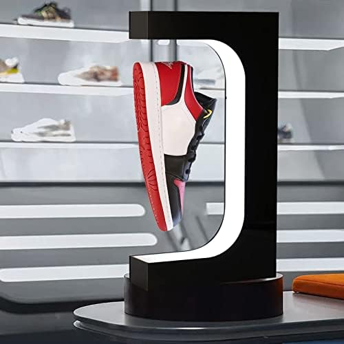 DuliCube Levitating Shoe Display Floating Shelf with LED Light and Magnetic Rotation