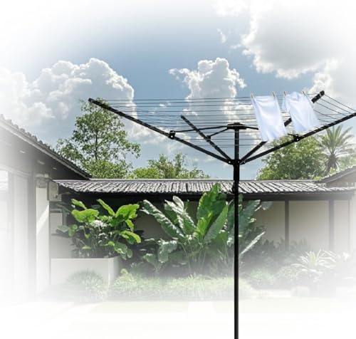 Heavy Duty Outdoor Umbrella Drying Rack with 12 Lines