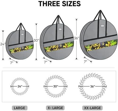 BALEINE Premium Wreath Container with 75ft Storage Bag