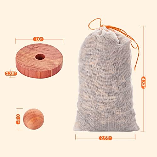 Homode Cedar Chips and 40 Pack Sachets for Storage