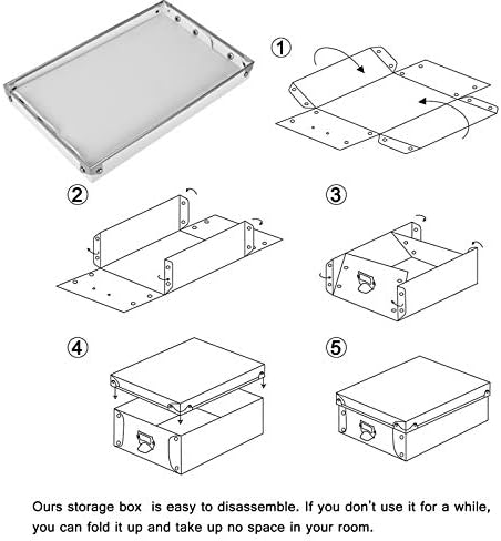 XUCHUN Decorative Storage Box Set of 3 with Waterproof Lids