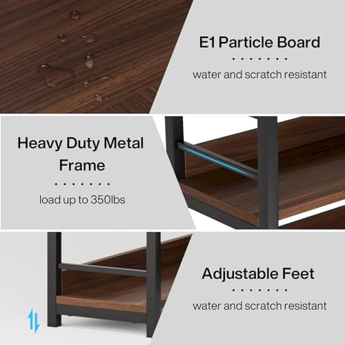 Tribesigns 9 Tiers Corner Shoe Rack Rustic Brown Space Saving