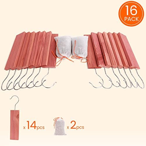 Homode Cedar Blocks for Clothing Storage 16-Pack
