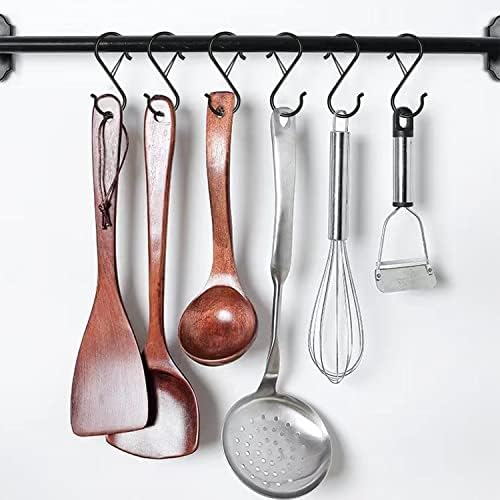8 Pack S Hooks with Safety Buckle for Hanging Plants Clothes and Kitchen Items