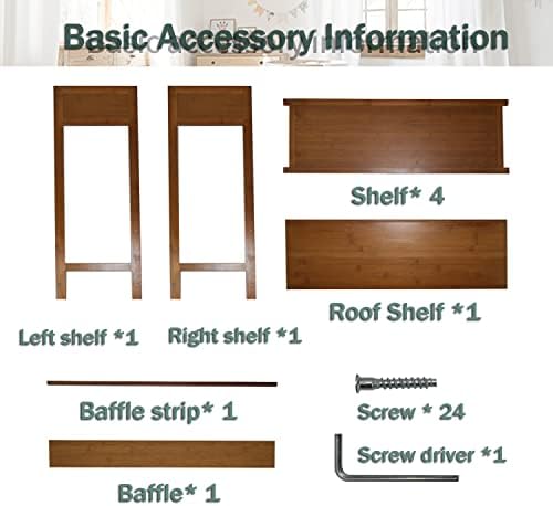 Latifolia Bamboo Shoe Rack 5-Tier Organizer