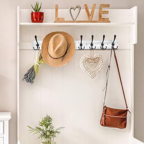 IBosins Wall Mounted Coat Rack with 8 Hooks