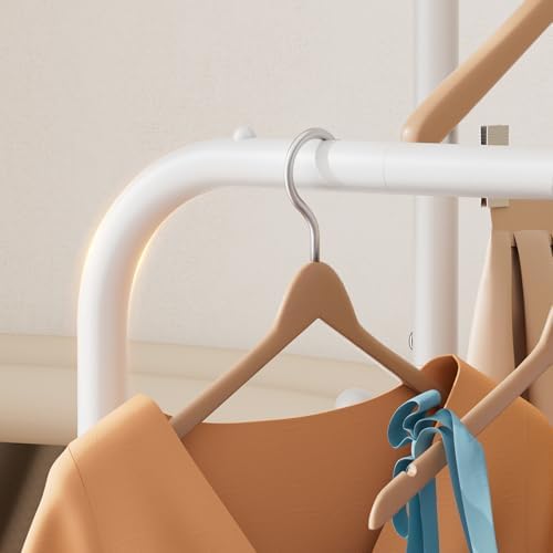 SINGAYE Freestanding Metal Garment Rack with Wheels for Hanging Clothes