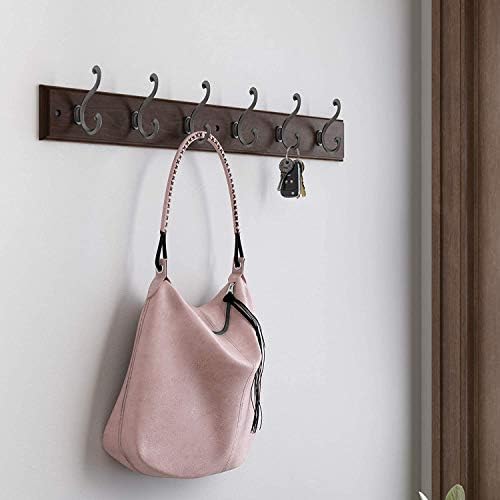 LIBERTY Wall Mounted Coat Rack with 6 Hooks 27 Inch