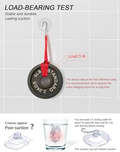 LUPYJI Suction Cup Hooks 15 Pack for Glass Windows and Mirrors