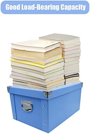GUOZI Collapsible Storage Box with Handles and Metal Corners