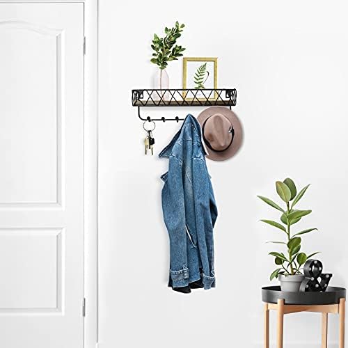 Wall Mounted Key and Mail Holder with Shelf