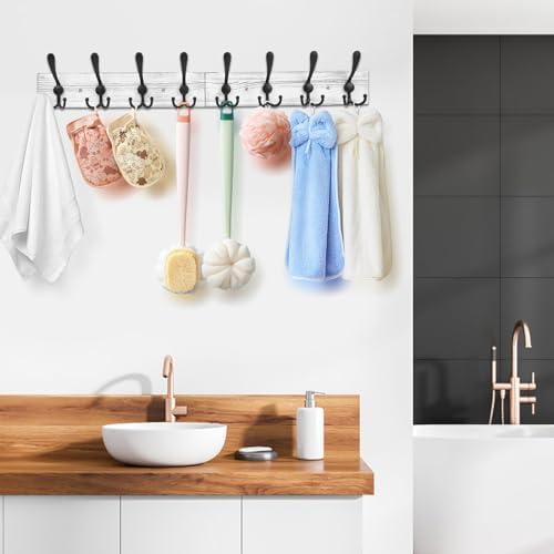 IBosins Wall Mounted Coat Rack with 8 Hooks