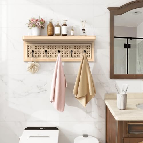 Homode Wall Mount Coat Rack with Shelf and Hooks 1