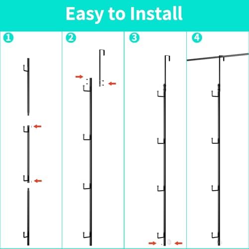 HapiRm Double Door Hat Rack with 8 Hooks 2 Pack Storage for Hats and Accessories