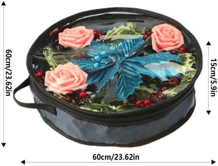 WIVAYE Christmas Wreath Storage Bag 16 Inch Clear Window