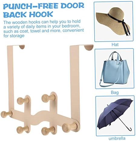 Wooden Door Hooks for Hanging Storage and Organization