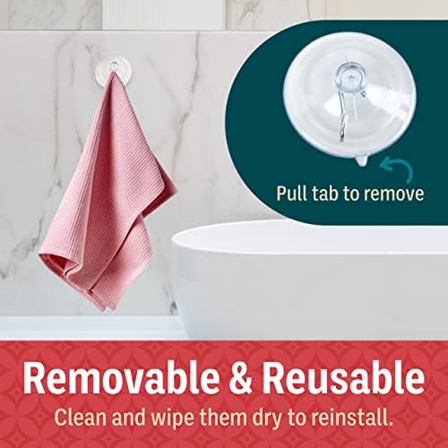 Holiday Joy Suction Cup Hooks 4 Pack Heavy Duty Wall Mount