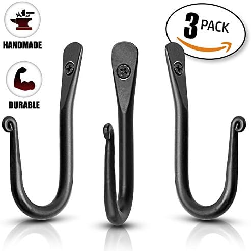 Stur-De Decorative Wall Hooks - Pack of 3 Black 1
