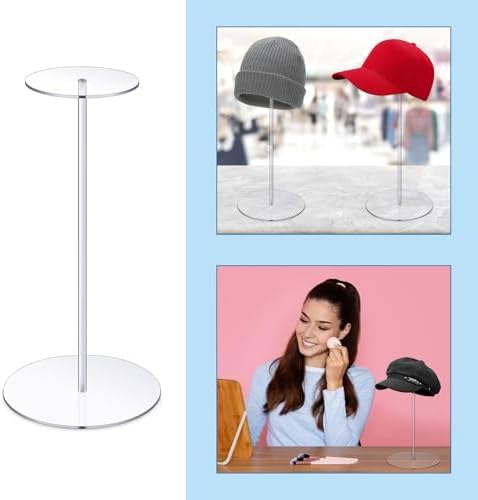 4 Pcs Clear Acrylic Hat Stand Display Rack