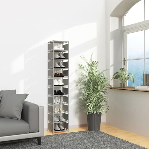 Vertical Shoe Rack with 10 Tiers for Small Spaces