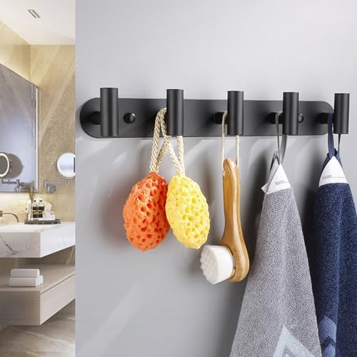 Vanloory Wall Mounted Coat Rack with 5 Hooks