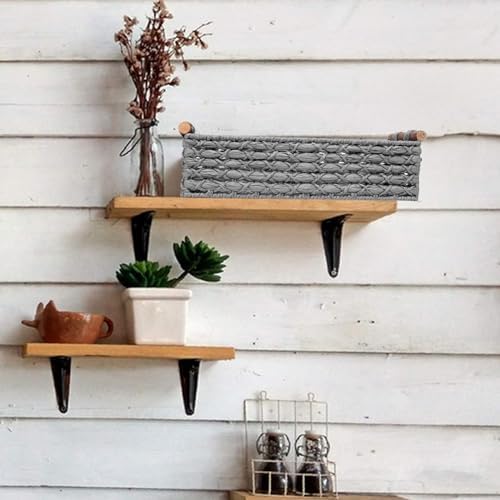Handmade Wicker Storage Basket with Handle - Light Grey
