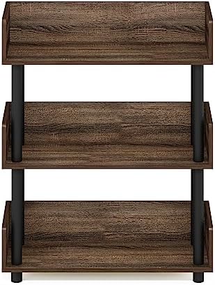 Furinno 3-Tier Display Rack with Back and Side Panel