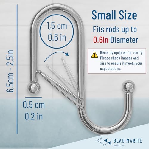 10-Pack Silver S Hooks with Safety Buckle