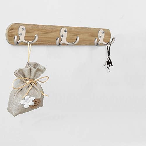 IBosins 8 Pack Heavy Duty Double Prong Coat Hooks Wall Mounted with Screws