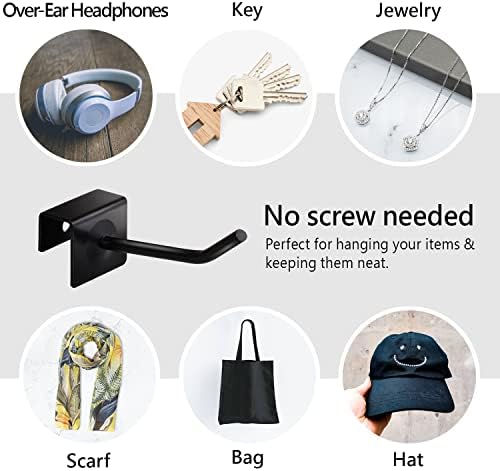 Ikee Design 24 Pcs Wall Mounted Hooks Black