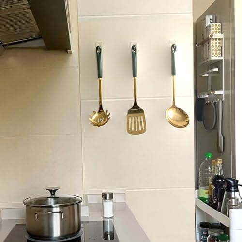 15 Clear Wall Hooks with 20 Strips No Damage No Tools