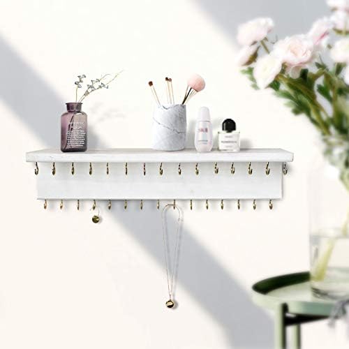 Sany Dayo Home Jewelry Organizer with 30 Hooks and Cosmetics Shelf
