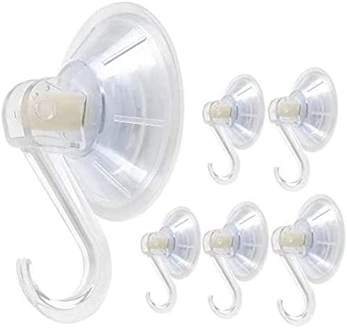 6 Pack Ultra Heavy Duty Suction Cup Hooks