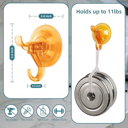 Antimbee Suction Cup Hooks 10 Pack Multi-Color Reusable