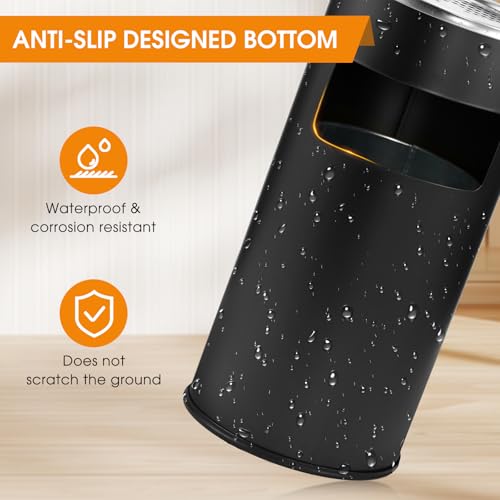 Hiteemer Outdoor Trash Can with Lid 118 x 24 Inch