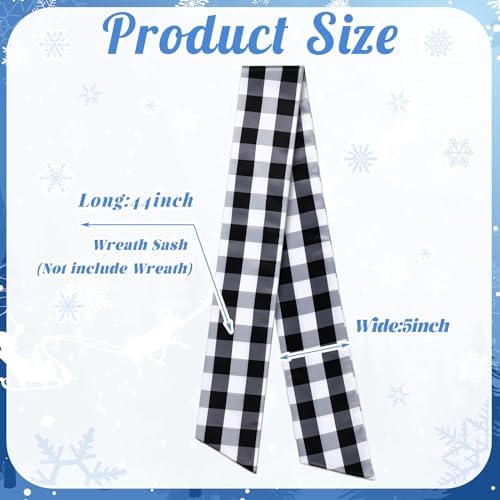 VitalCozy Wreath Sash for Front Door Satin Sash Holiday Decor