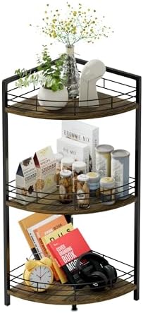 BUTUNITA 3-Tier Corner Shelf Unit - Brown