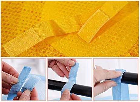 4 Tier Hanging Mesh Storage Organizer with Screw-in Hooks for Clothing and Toys