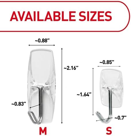 Command Medium Clear Wire Toggle Hooks 6-Piece