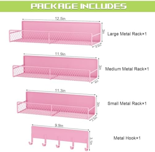 4 Pack Magnetic Shelves for Washing Machine Pink