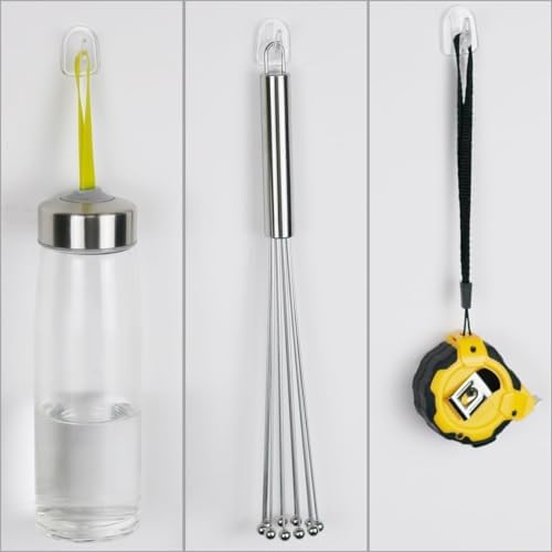 36 Clear Adhesive Wall Hooks for Hanging