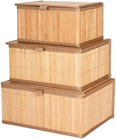 Bamodi Bamboo Storage Boxes Set of 3
