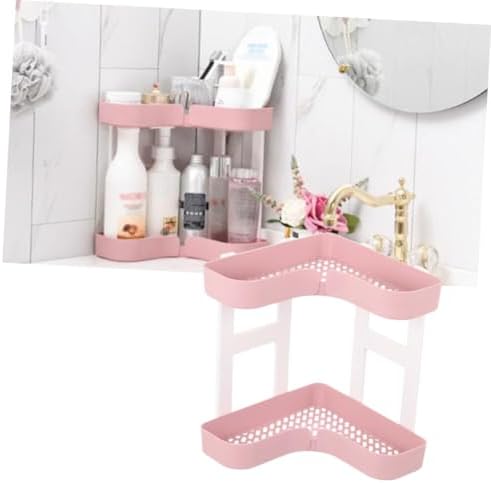 Mobestech Double Layer Bathroom Organizer Plastic Rack