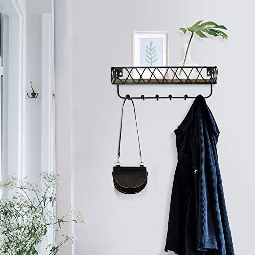 Wall Mounted Key and Mail Holder with Shelf