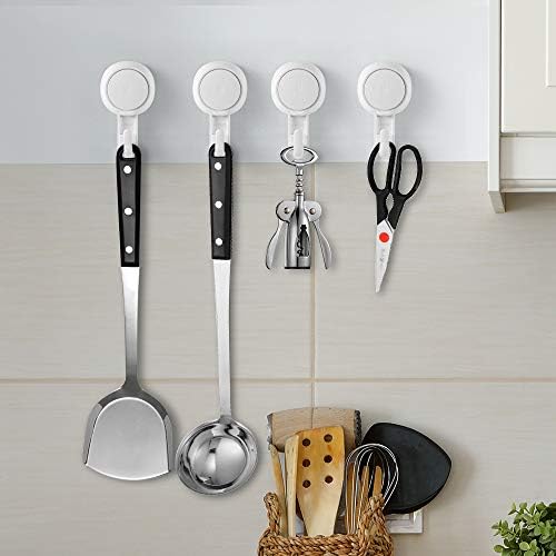 LUXEAR Suction Hooks 6 Pack Heavy Duty Waterproof Shower Door Window Organizer